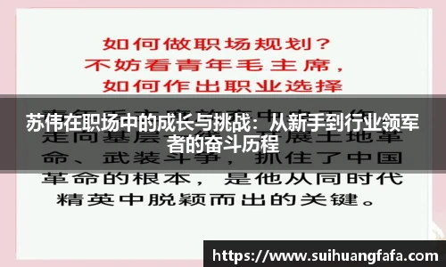 苏伟在职场中的成长与挑战：从新手到行业领军者的奋斗历程